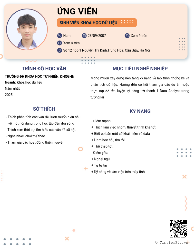 CV ứng viên