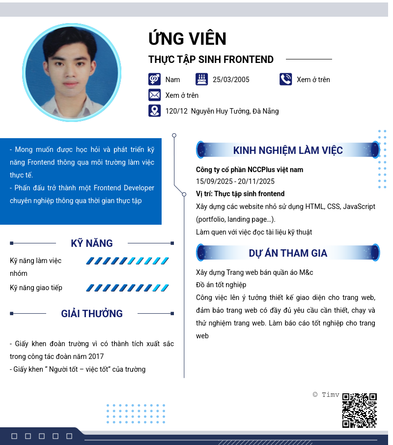 CV ứng viên