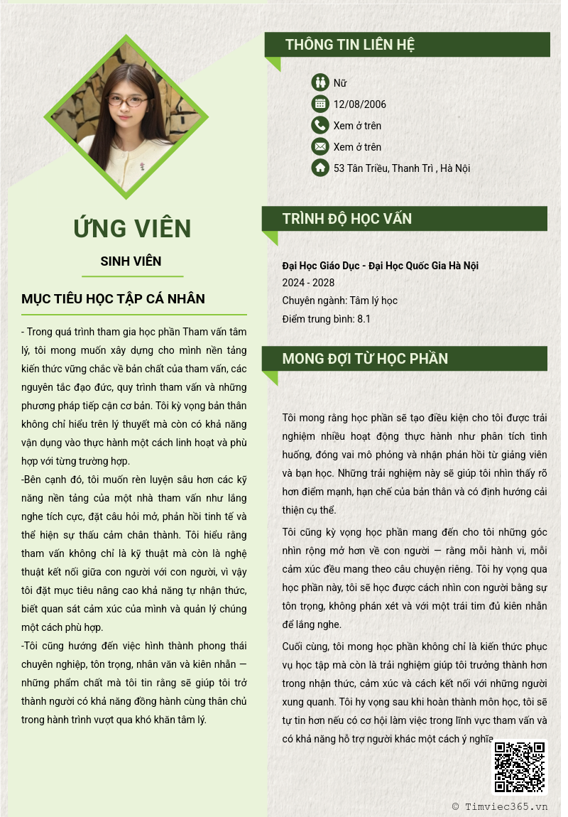 CV ứng viên