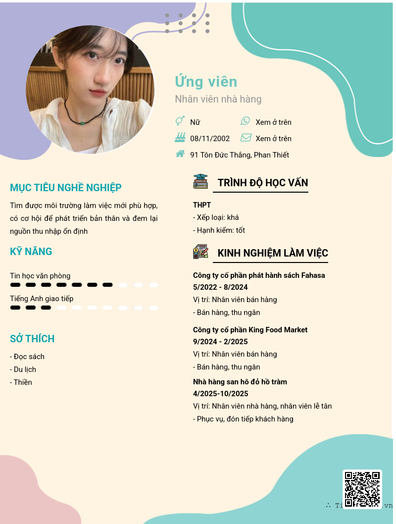 CV ứng viên
