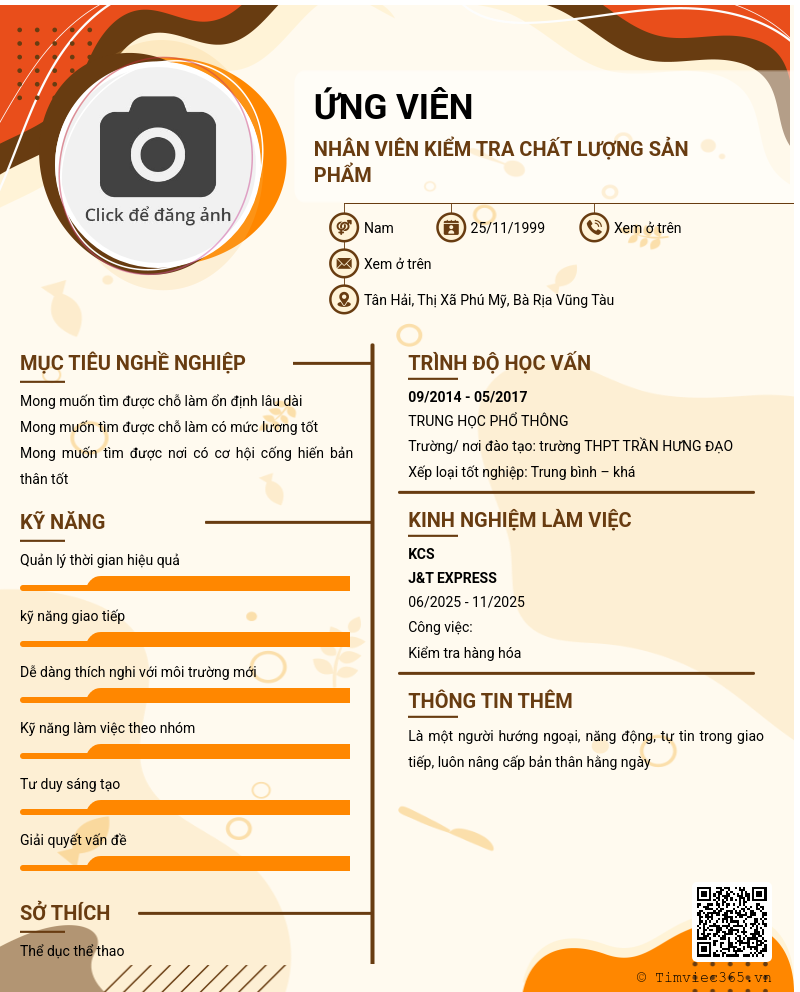 CV ứng viên