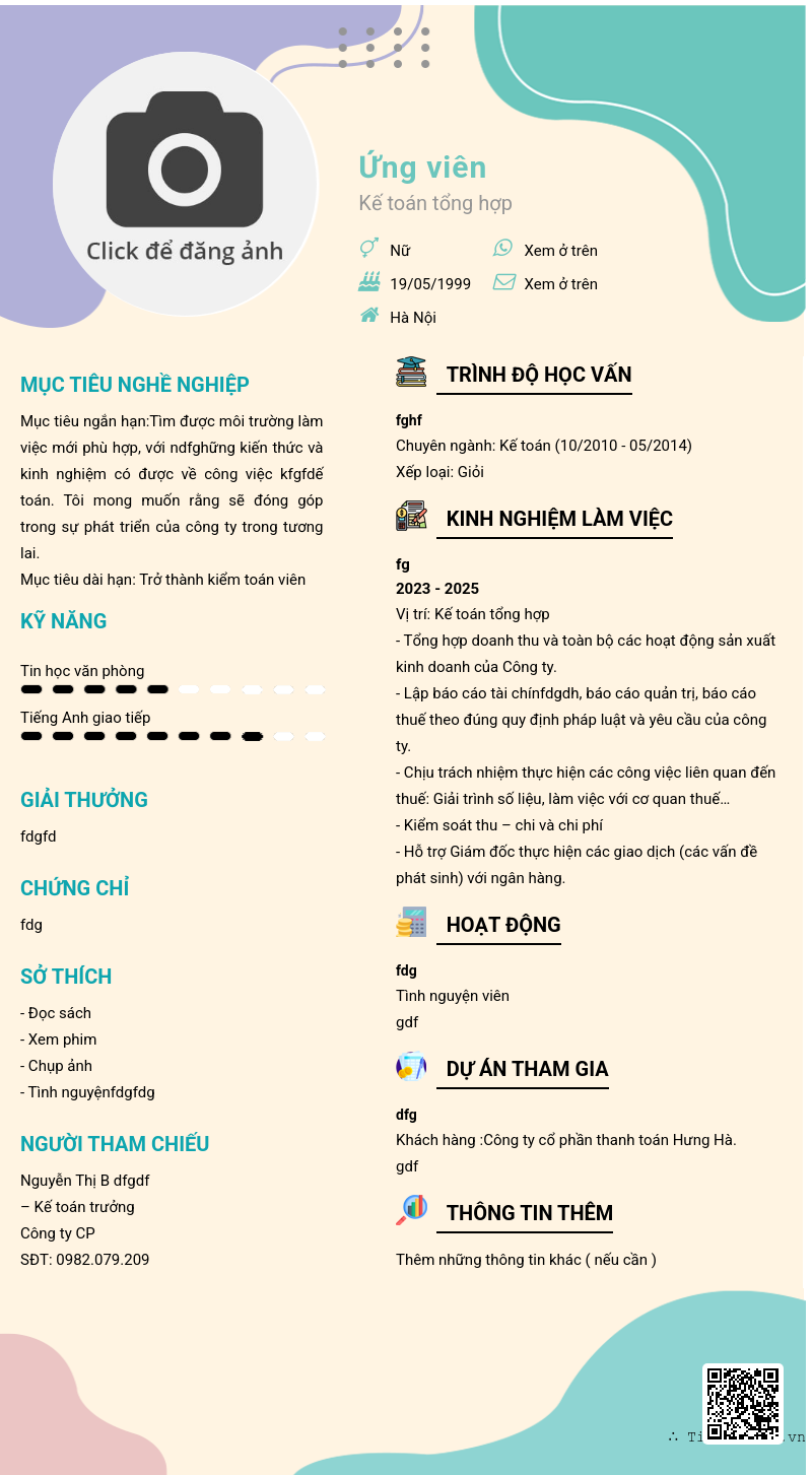 CV ứng viên