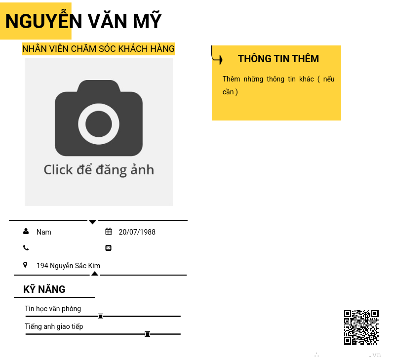 CV ứng viên