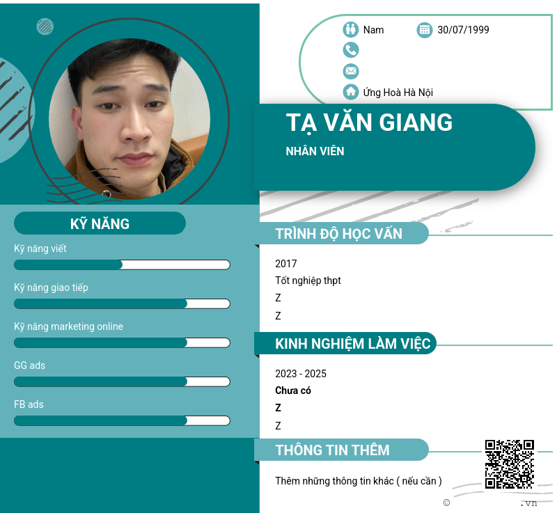 CV ứng viên