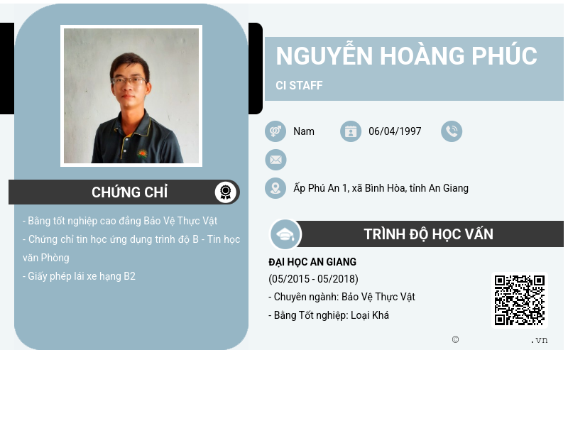 CV ứng viên