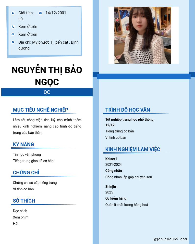 CV ứng viên