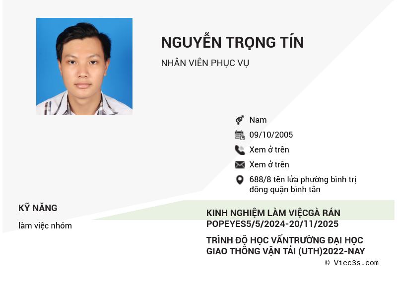 CV ứng viên