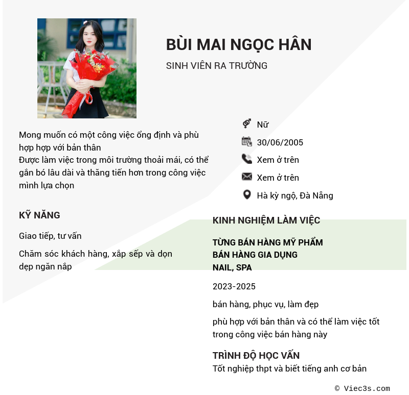 CV ứng viên