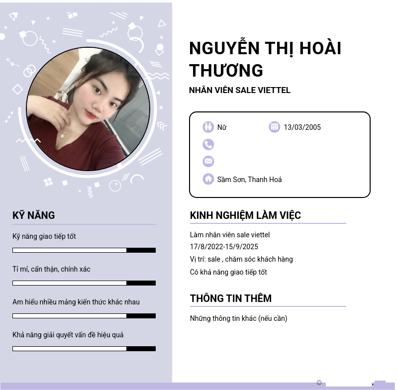 CV ứng viên