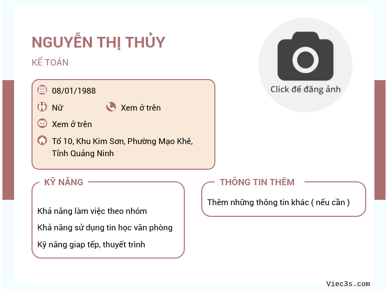 CV ứng viên