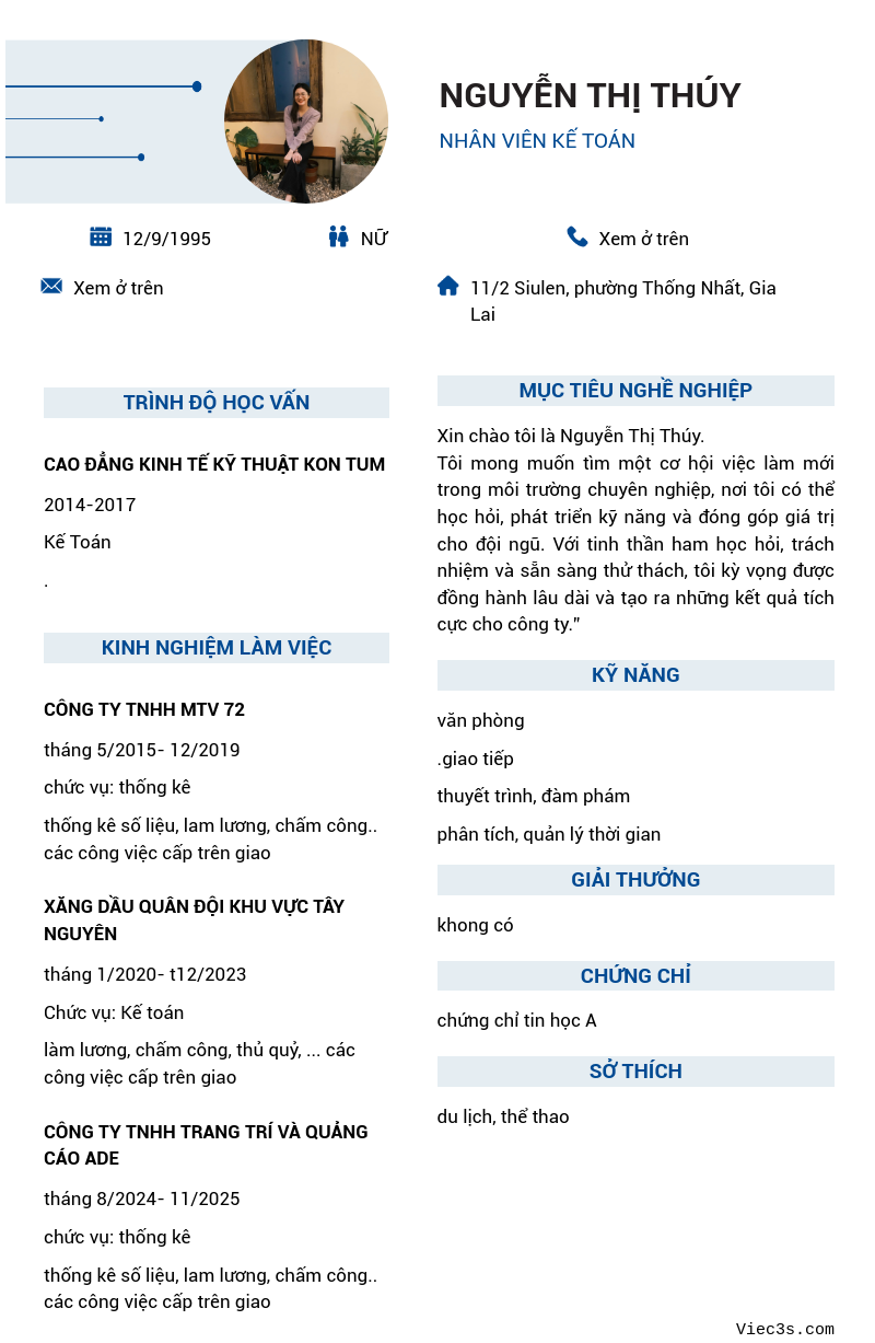 CV ứng viên